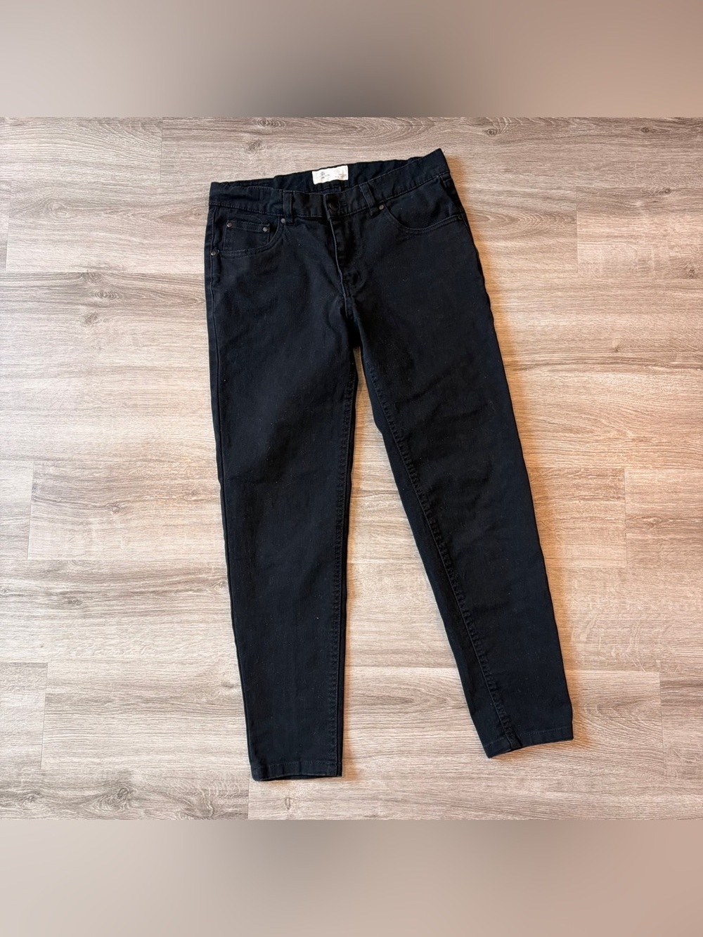 Craft + Flow slim tapered black denim jeans